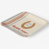 西素朴馬蹄赤ちゃんシャワー ペーパープレート (傾斜あり)