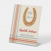 西素朴馬蹄赤ちゃんシャワー 台座サイン (正面)