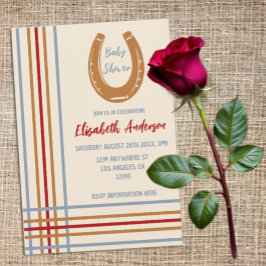 西素朴馬蹄赤ちゃんシャワー 招待状