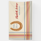 西素朴馬蹄赤ちゃんシャワー 横断幕 (縦)