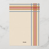 西素朴馬蹄赤ちゃんシャワー 箔招待状 (裏面)