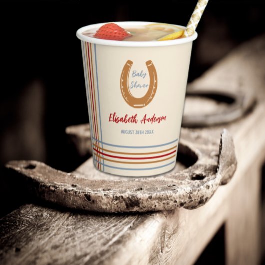 西素朴馬蹄赤ちゃんシャワー 紙コップ