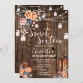 西素朴Sweet sixteen 招待状 (正面/裏面)