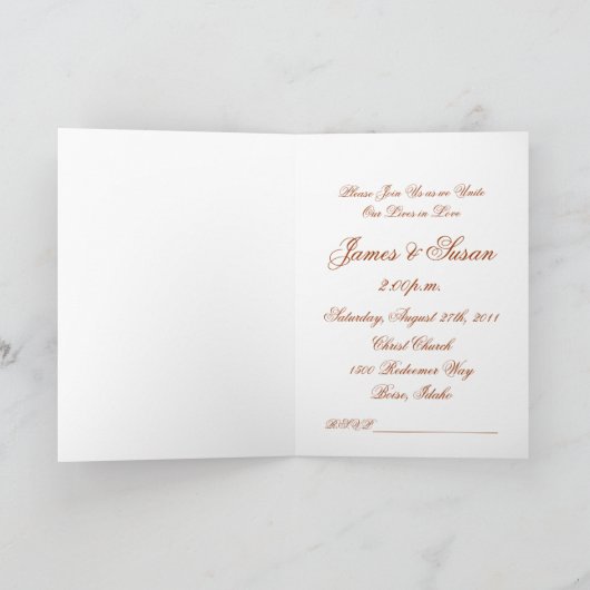 西結婚式招待状 招待状 (内部)