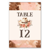 西結婚赤面牛皮結婚の表番号 テーブルナンバー (裏面)