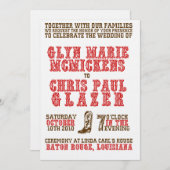 西結婚部の 招待状 (正面/裏面)