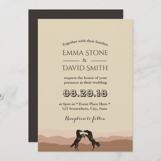 西結婚馬 招待状 (正面/裏面)