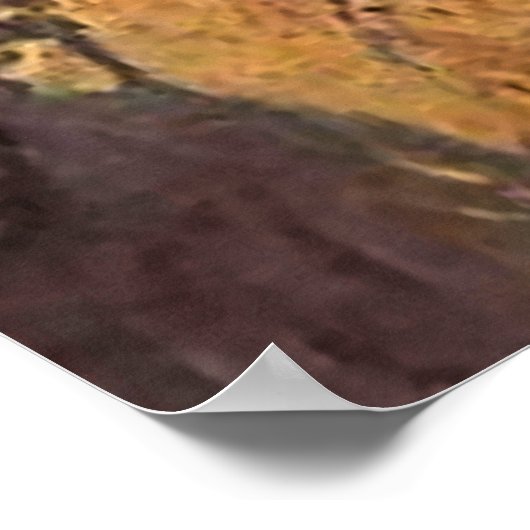 西絵画方の「蛇からの馬のジャンプ」 ポスター (角)