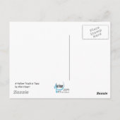 西芸術による黄色いトラックの郵便はがき ポストカード (裏面)