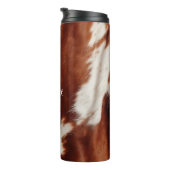 西褐色の白い動物の子牛 タンブラー (回転右)