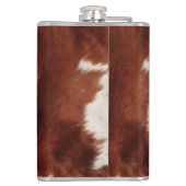 西褐色の白い動物の子牛 フラスク (裏面)