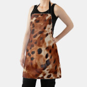 西褐色の白い黒動物の牛革 エプロン (インサイチュ)