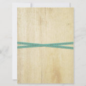 西部および木製の結婚式招待状 招待状 (裏面)