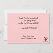 西部かわいい女の赤ちゃんの馬の子馬は感謝していしています サンキューカード (裏面)