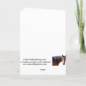 西部かわいい得るより古い誕生日の馬 カード (裏面)