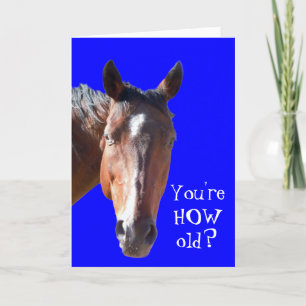 西部かわいい得るより古い誕生日の馬 カード