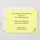 西部かわいい男の赤ちゃんの馬の子馬は感謝していしています サンキューカード (裏面)