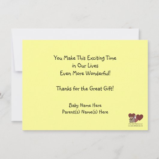 西部かわいい男の赤ちゃんの馬の子馬は感謝していしています サンキューカード (裏面)