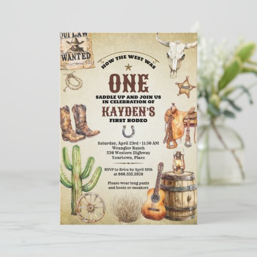 西部が一つになったファーストバースデーパーティー 招待状 (スタンド正面)