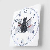 西部とスコットランドの一緒 スクエア壁時計 (傾斜)