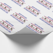 西部にロデオのギフトの包装紙の女性のカーボーイのロープをかけること ラッピングペーパー (角)