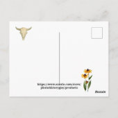 西部に行こう バッファロー 面白い西部をテーマにした ポストカード (裏面)