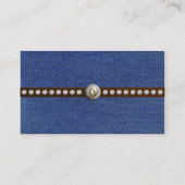 西部のきらきら光るでカスタマイズ可能なデニムの名刺 名刺 (裏面)