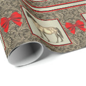 西部ののどによって用具を使われる革プリントおよび馬 ラッピングペーパー (ロールコーナー)