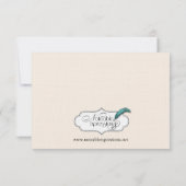 西部のオランダカイウユリの優雅な結婚式のリハーサル 招待状 (裏面)