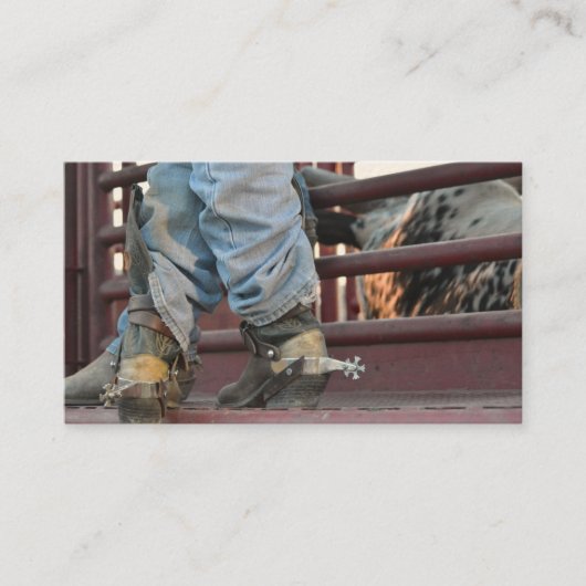 西部のカウボーイおよびロデオのBullの名刺 名刺 (正面)