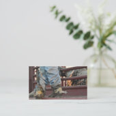 西部のカウボーイおよびロデオのBullの名刺 名刺 (スタンド正面)