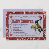 西部のカウボーイのベビーシャワーの招待状 招待状 (正面/裏面)