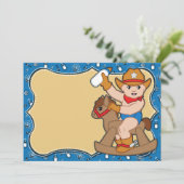 西部のカウボーイのベビーシャワー招待状 招待状 (スタンド正面)