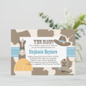西部のカウボーイのベビーシャワー招待状 招待状 (スタンド正面)