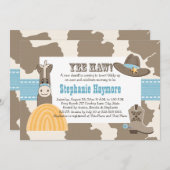 西部のカウボーイのベビーシャワー招待状 招待状 (正面/裏面)