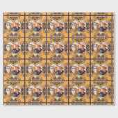 西部のカウボーイの女性のカーボーイのカップルのハッピーバースデー ラッピングペーパー (フラット)