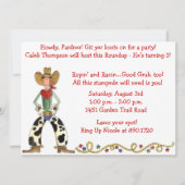 西部のカウボーイの集合の誕生日のパーティの招待状 招待状 (正面)