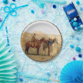 西部のカウボーイの馬のパーティーのプレート ペーパープレート (パーティー)