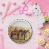 西部のカウボーイの馬のパーティーのプレート ペーパープレート (パーティー)