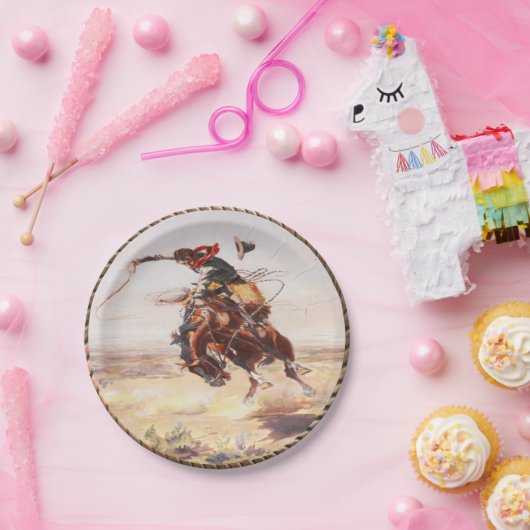 西部のカウボーイのBroncのライダーのパーティーのプレート ペーパープレート (パーティー)