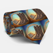 西部のカウボーイ・ブーツの帽子ロープのプリントのネクタイ ネクタイ (ロール)