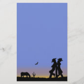 西部のカウボーイ 便箋 (正面)