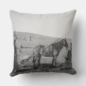 西部のカナダ、c.1のネイティブアメリカンのクリー族の人々 クッション (裏面)