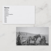 西部のカナダ、c.1のネイティブアメリカンのクリー族の人々 名刺 (正面/裏面)