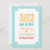 西部のカーニバル – 日付を青で保存 セーブザデート (正面)