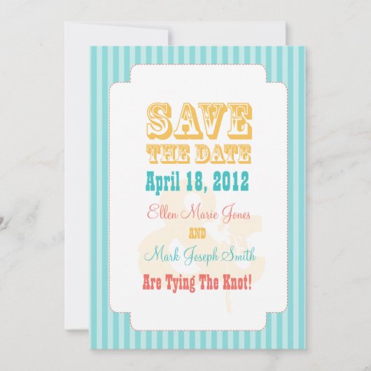 西部のカーニバル – 日付を青で保存 セーブザデート (正面)