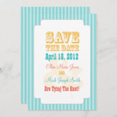 西部のカーニバル – 日付を青で保存 セーブザデート (正面/裏面)