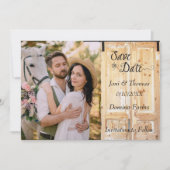 西部のカ素朴ントリー写真が日付を救う 招待状 (正面)