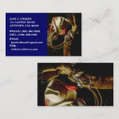 西部のギアの名刺のカーボーイ・ハットの日の出 名刺 (正面/裏面)