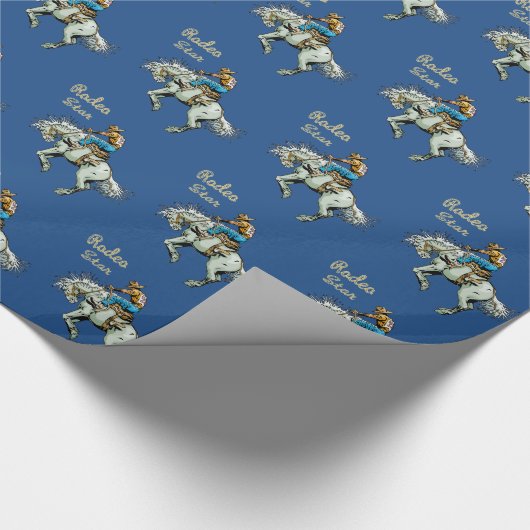 西部のギフトの包装紙のロデオのBroncのライダー ラッピングペーパー (角)